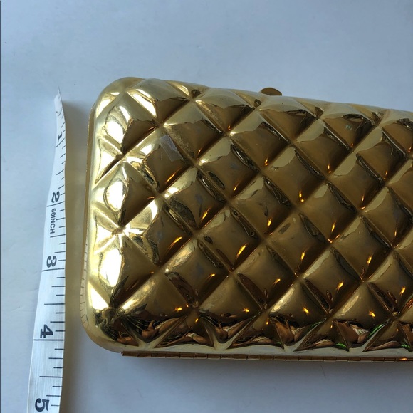 Gold Metal Shoulder Bag Clutch - Picture 8 of 12